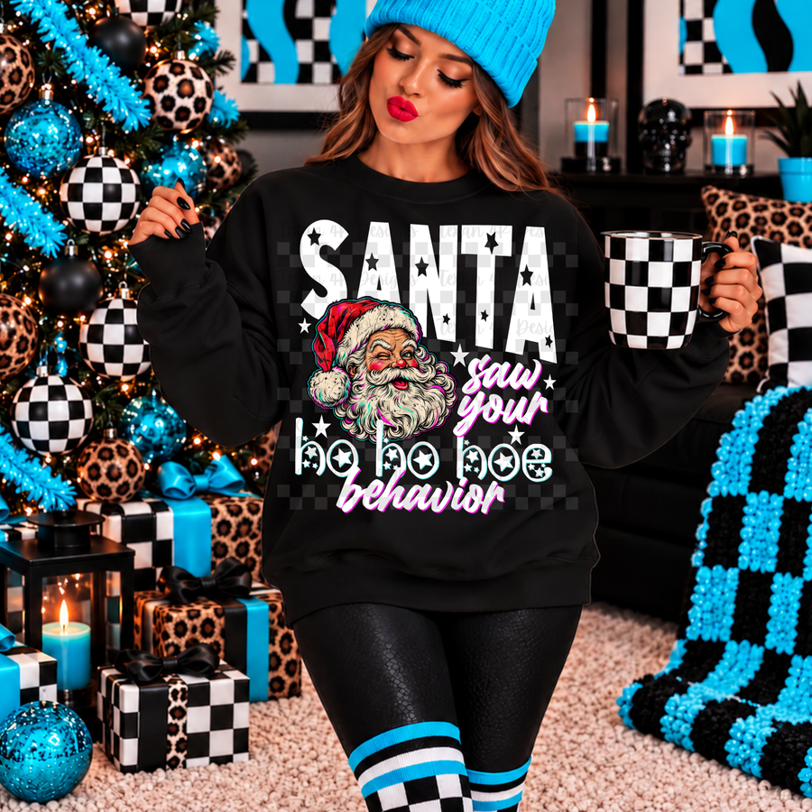 santa saw your ho ho hoe - 2 digital png