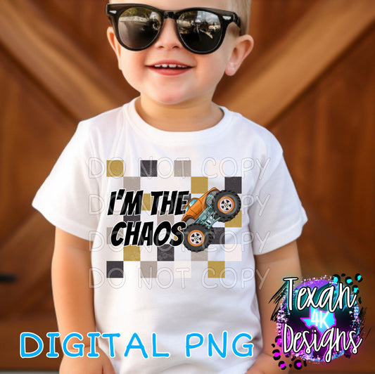 im the chaos neutral checkered truck - DIGITAL PNG