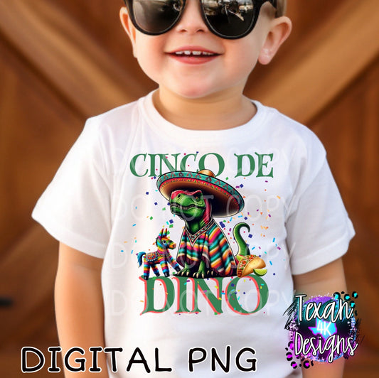 cinco de dino - DIGITAL PNG