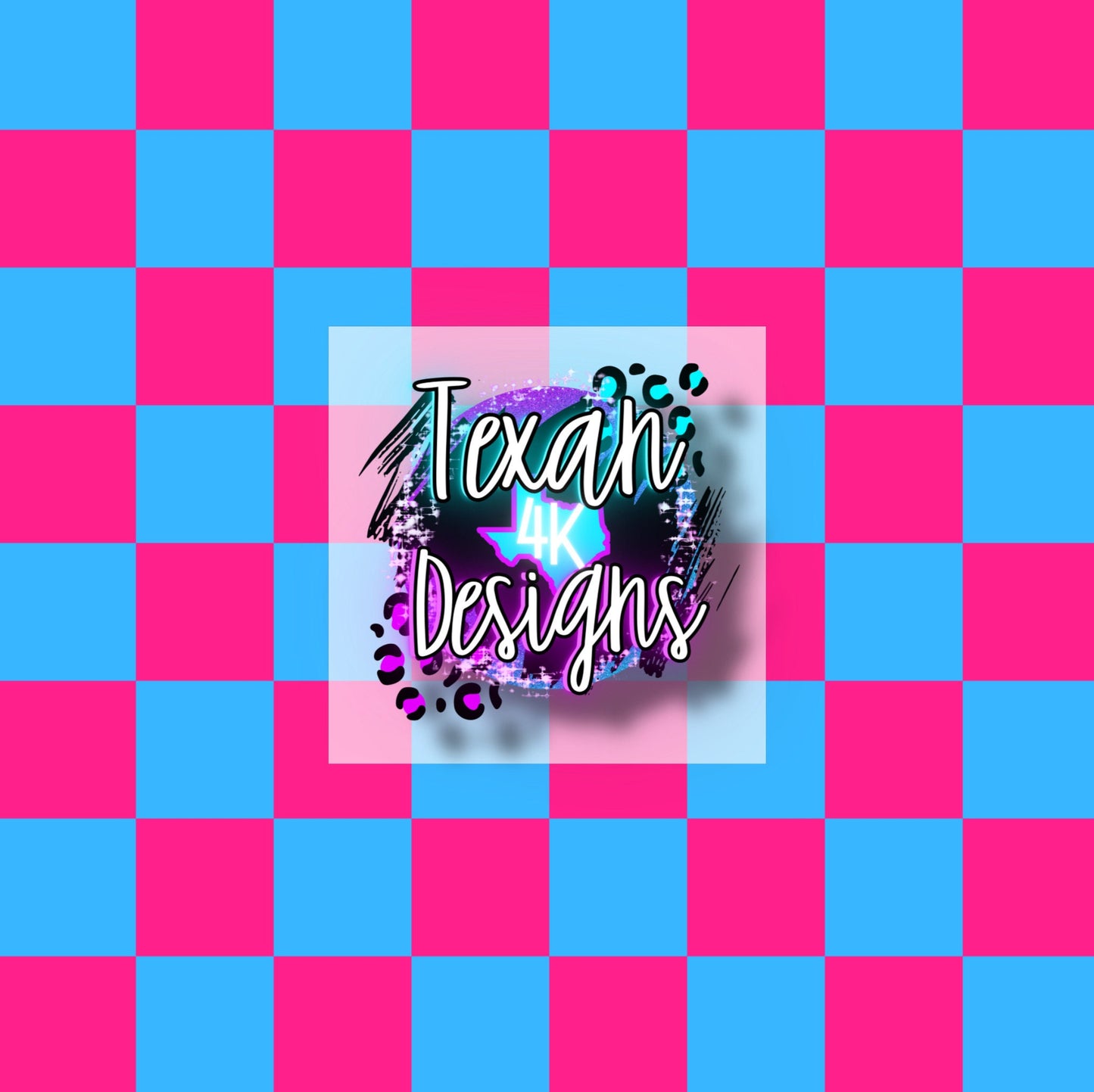 hot pink and blue checkered seamless - DIGITAL PNG